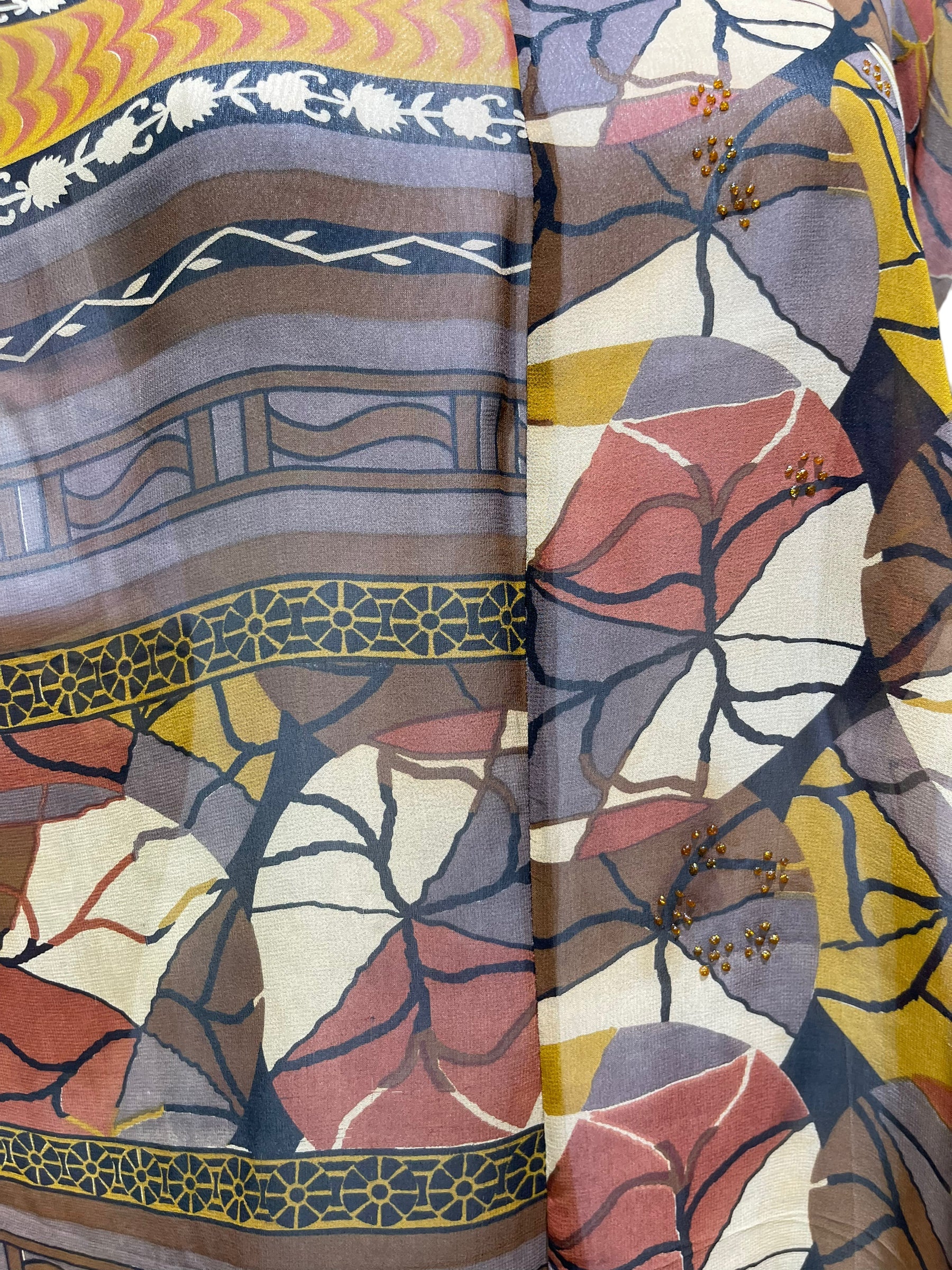 FINAL SALE PRG4898 Sheer Avatar Pure Silk Waterfall Top