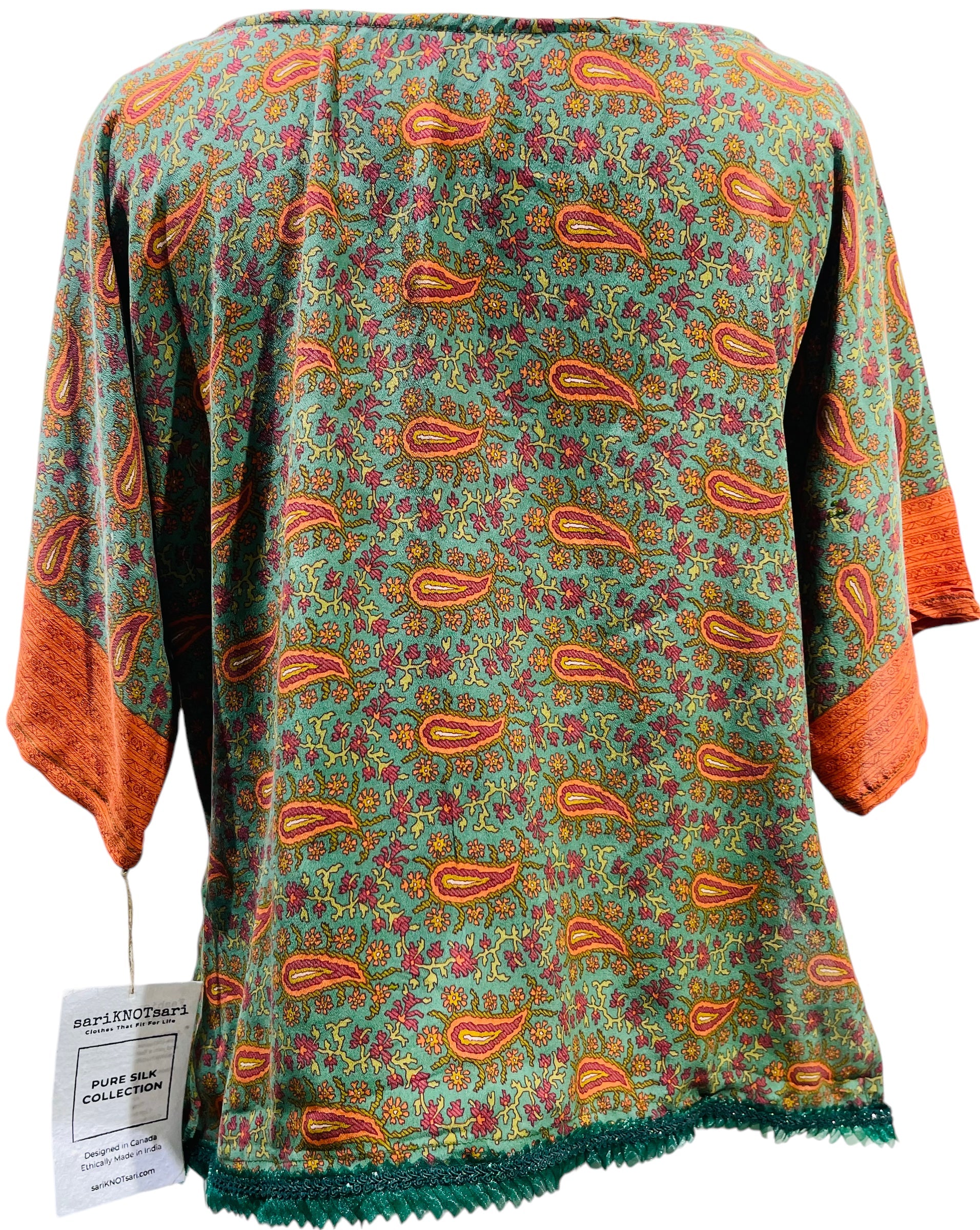 FINAL SALE PRC5599 Avatar Pure Silk Side Slit Top