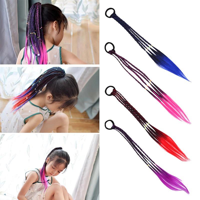 Kids' Colorful Hair Bands Assorted Fiber Nylon Rubber 44cm