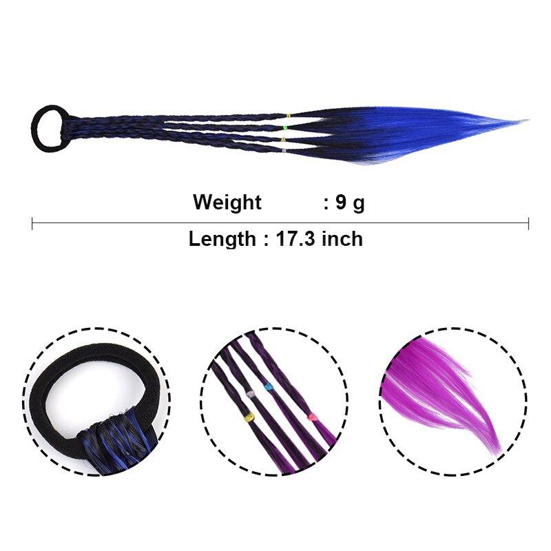 Kids' Colorful Hair Bands Assorted Fiber Nylon Rubber 44cm