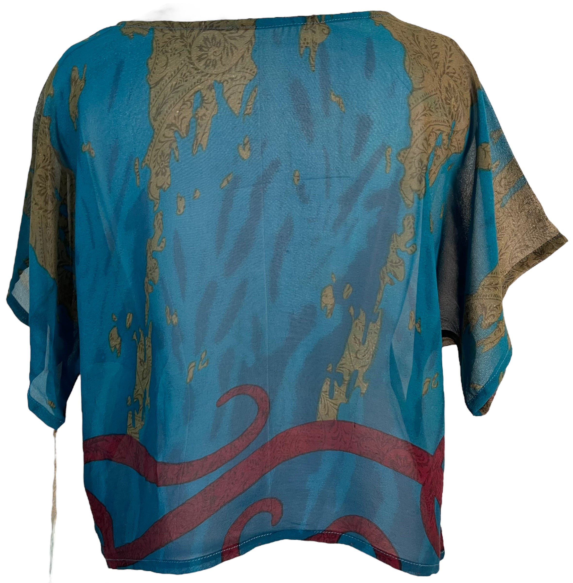 FINAL SALE PRG6132 Sheer Avatar Pure Silk Boxy Top