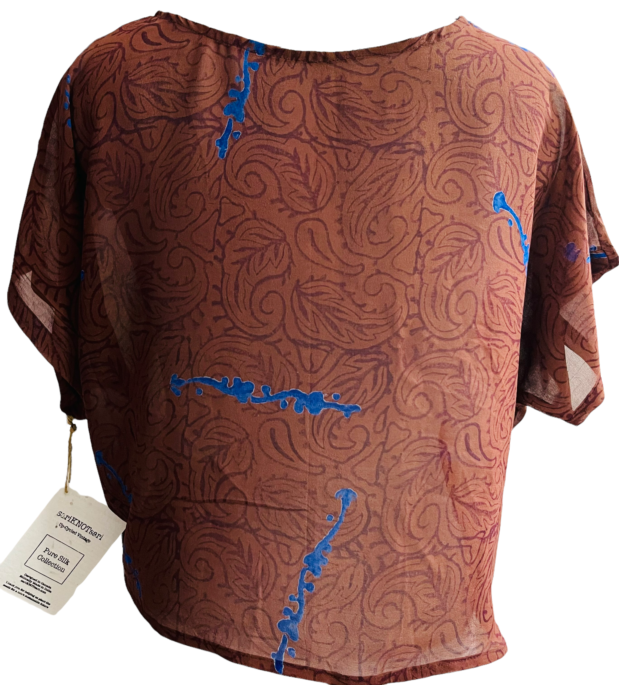 FINAL SALE La Vallée Sheer Avatar Pure Silk Boxy Top