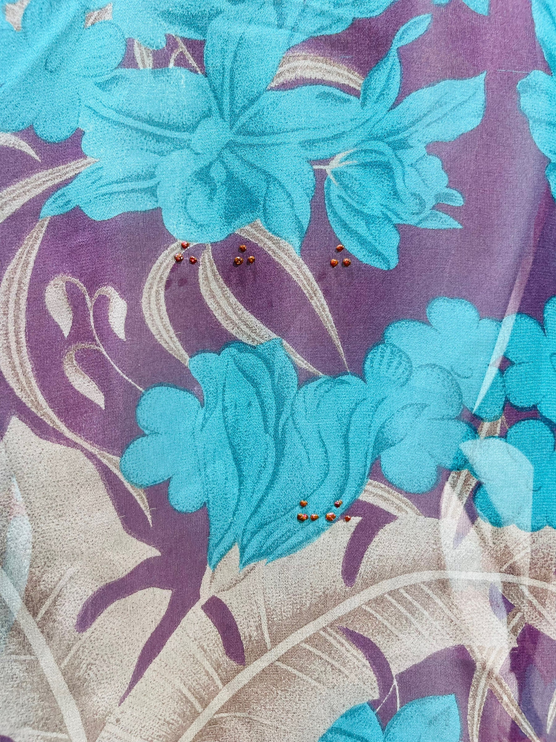 FINAL SALE PRG5396 Sheer Avatar Pure Silk Side Slit Top