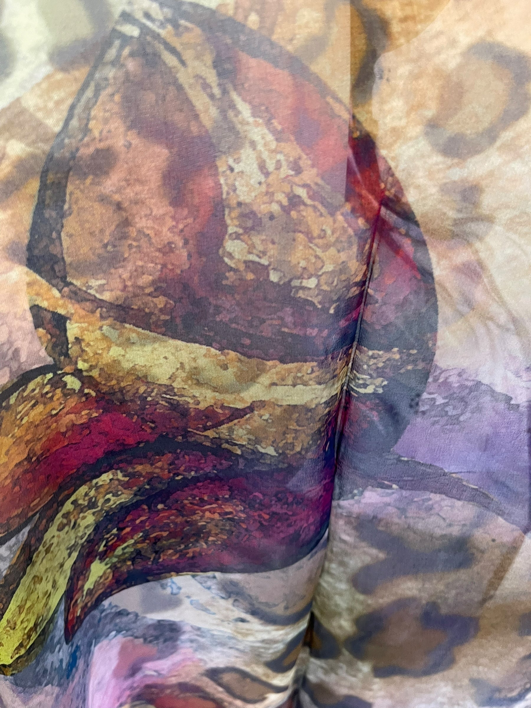 PRG6798 Sheer Avatar Pure Silk Maxi Kaftan