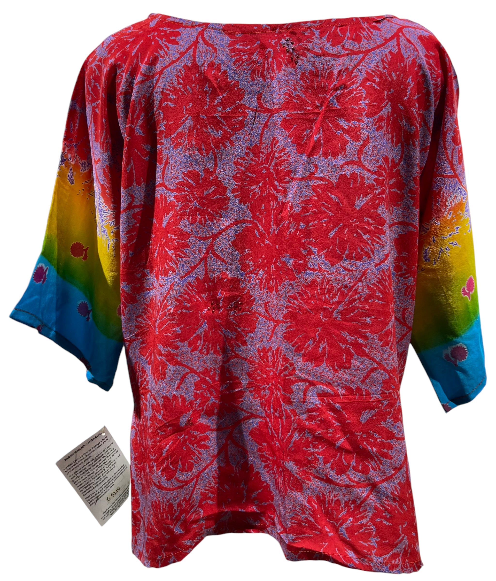 FINAL SALE PRC5214 Avatar Pure Silk Side Slit Top