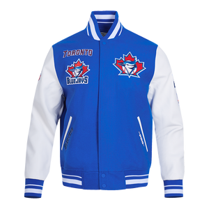 Toronto Blue Jays Retro Classics Rib Wool Varsity Jacket