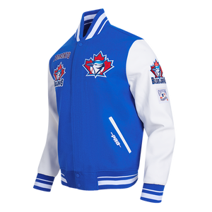 Toronto Blue Jays Retro Classics Rib Wool Varsity Jacket