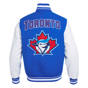Toronto Blue Jays Retro Classics Rib Wool Varsity Jacket