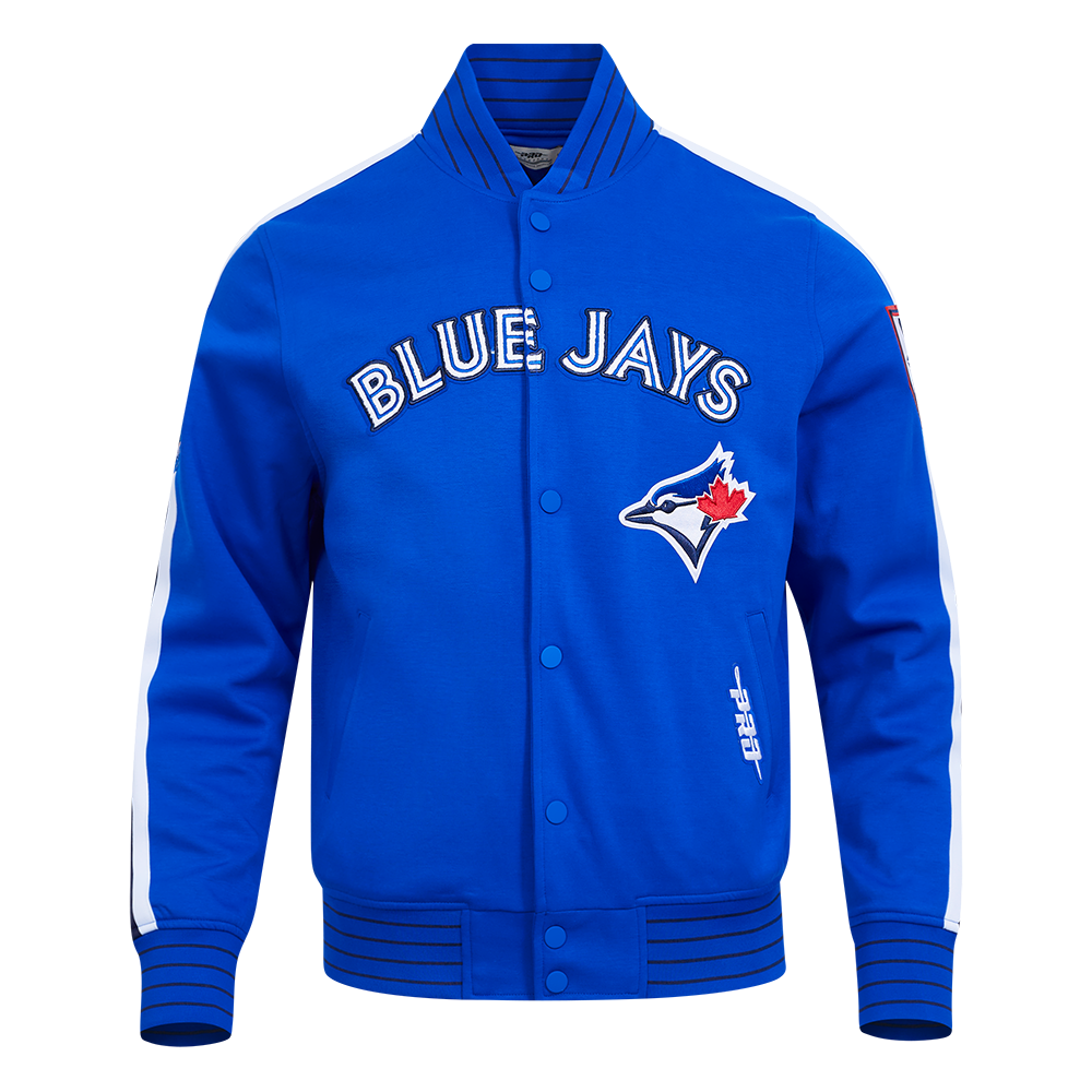 MLB TORONTO BLUE JACKETYS CURRENT LOGO PRO GAME DAY MEN'S DOUBLE KNIT JACKET LTJ6314808-RWN