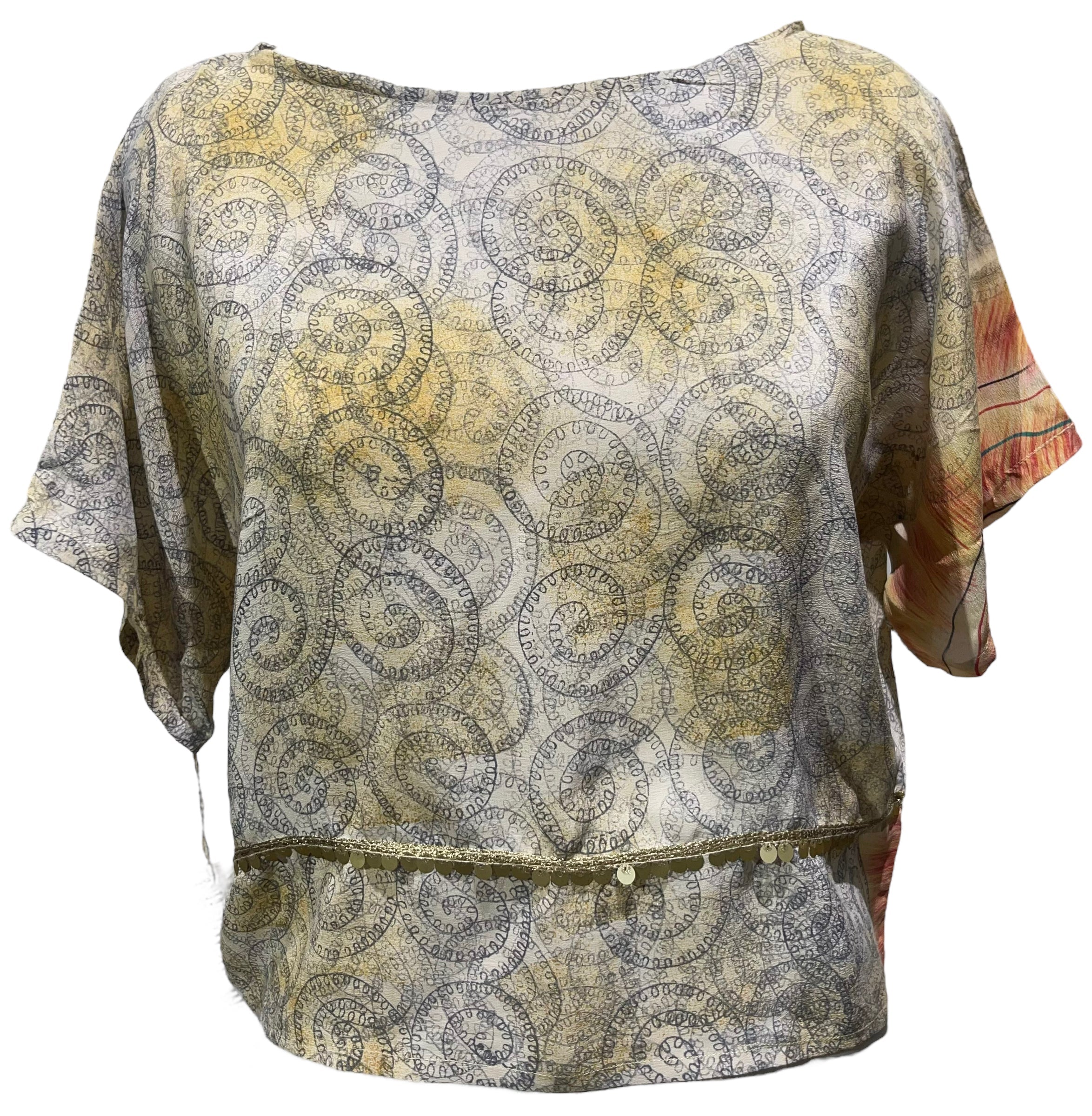 FINAL SALE PRC4233  Avatar Pure Silk Boxy Top