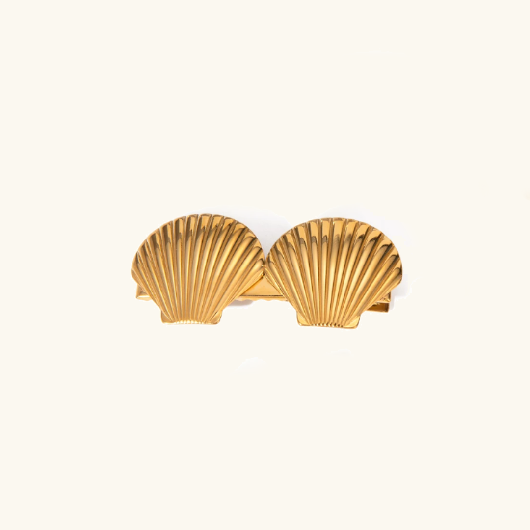 Laguna Gold Seashell Hair Clip – Waterproof, Hypoallergenic Hair Accessory
