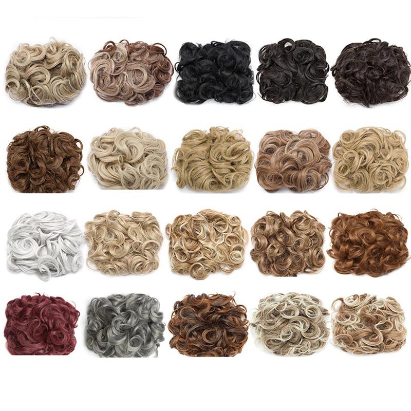 Large Clip-In Curly Hair Bun Extensions – Elegant Messy Bun for Special Occasions