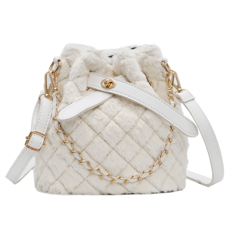 Plaid Plush Handbag