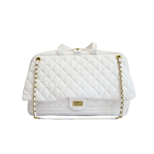 Lattice Leather Travel Bag