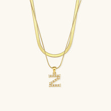 Load image into Gallery viewer, Layered Gold Initial Necklace with Freshwater Pearls – Waterproof and Hypoallergenic Gold Chain Jewelry for Women
