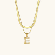 Load image into Gallery viewer, Layered Gold Initial Necklace with Freshwater Pearls – Waterproof and Hypoallergenic Gold Chain Jewelry for Women
