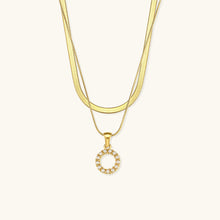 Load image into Gallery viewer, Layered Gold Initial Necklace with Freshwater Pearls – Waterproof and Hypoallergenic Gold Chain Jewelry for Women
