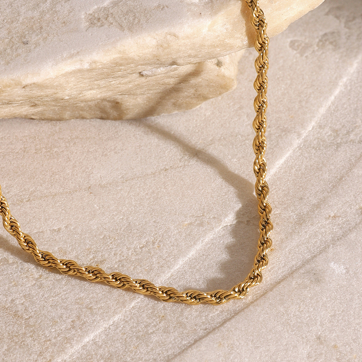 Layered Gold Necklace for Women - Triple Chain Design in Hypoallergenic Stainless Steel-Plated Jewelry