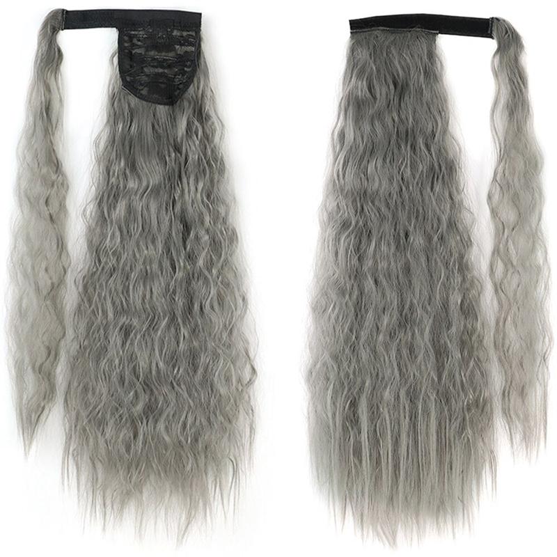 Long Straight Clip-In Ponytail Extension – 22 Inch High-Temperature Fiber for Volume and Length
