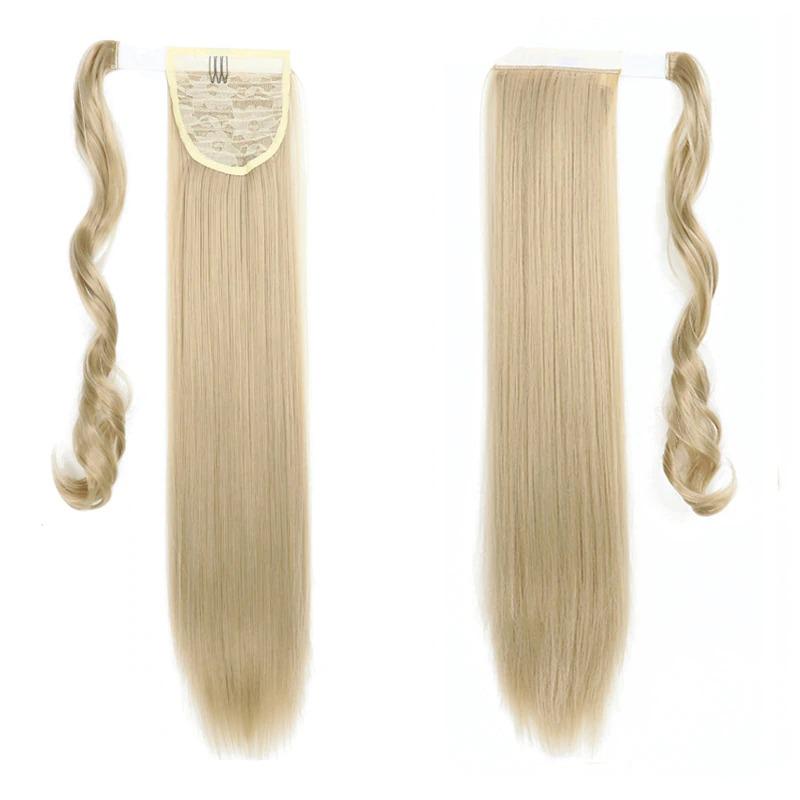 Long Straight Clip-In Ponytail Extension – 22 Inch High-Temperature Fiber for Volume and Length