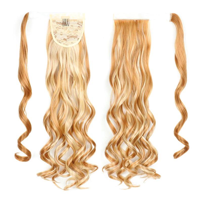 Long Straight Clip-In Ponytail Extension – 22 Inch High-Temperature Fiber for Volume and Length