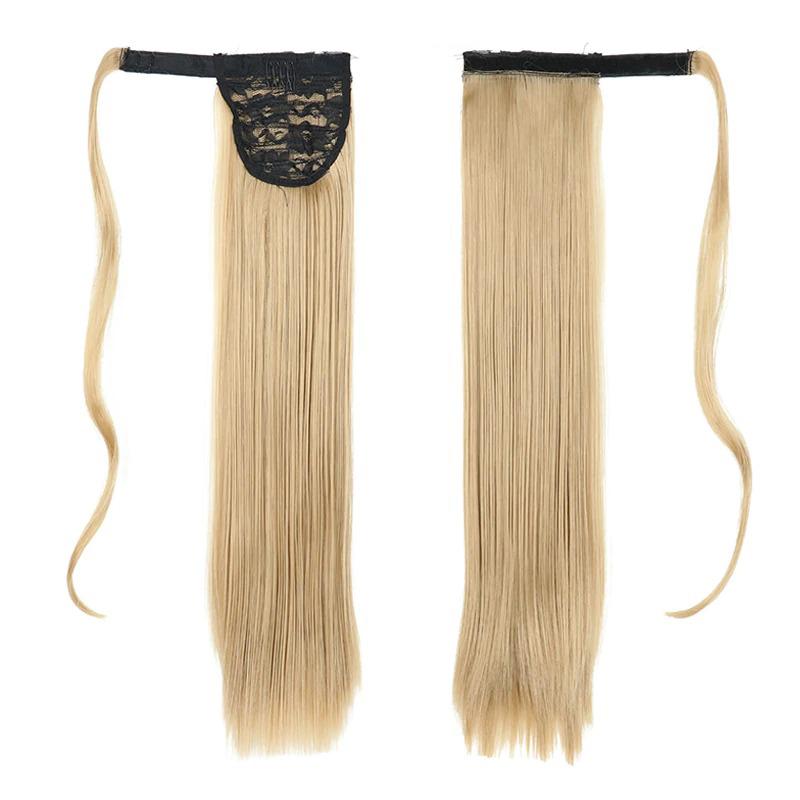 Long Straight Clip-In Ponytail Extension – 22 Inch High-Temperature Fiber for Volume and Length