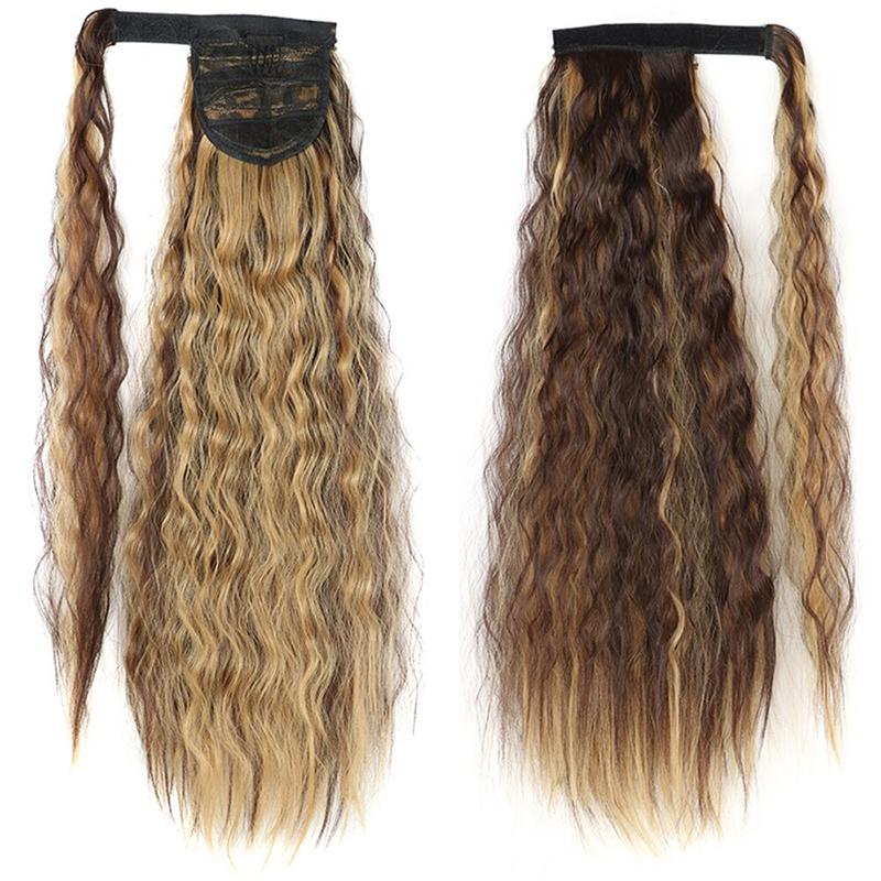 Long Straight Clip-In Ponytail Extension – 22 Inch High-Temperature Fiber for Volume and Length