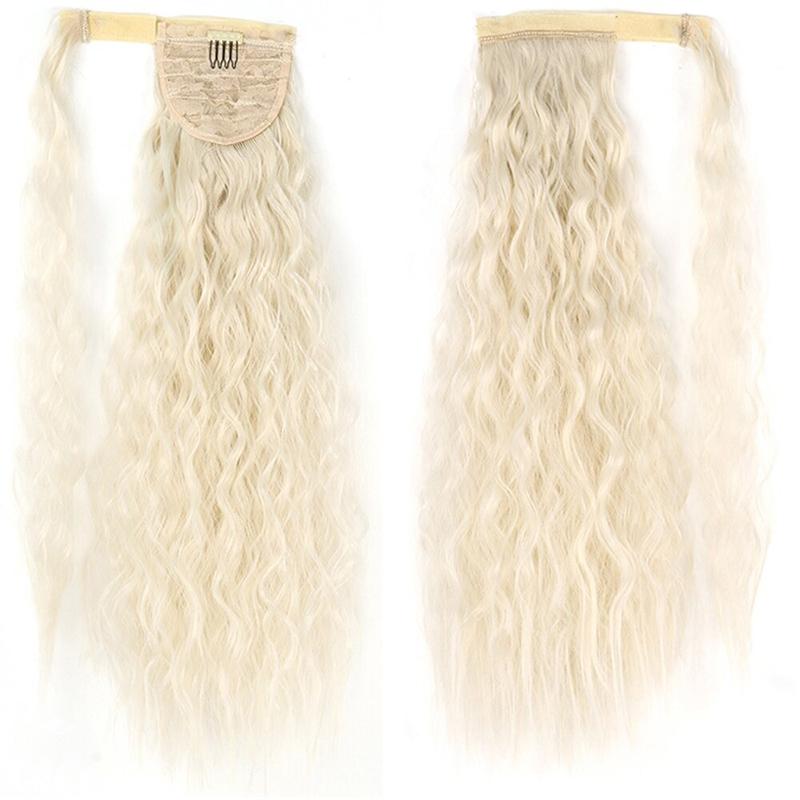 Long Straight Clip-In Ponytail Extension – 22 Inch High-Temperature Fiber for Volume and Length