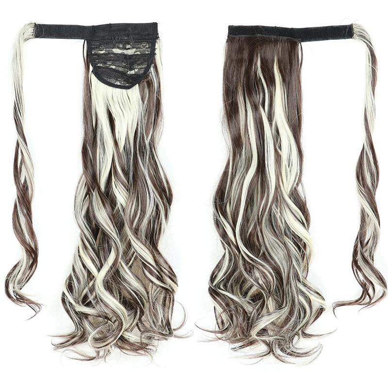 Long Straight Clip-In Ponytail Extension – 22 Inch High-Temperature Fiber for Volume and Length