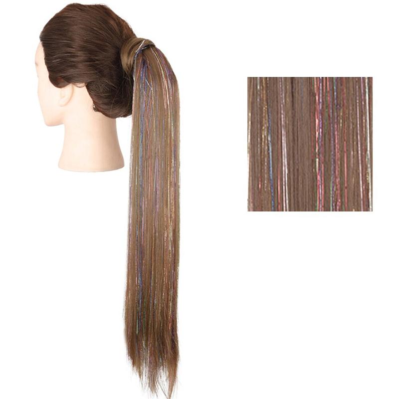 Long Straight Clip-In Ponytail Extension – 22 Inch High-Temperature Fiber for Volume and Length