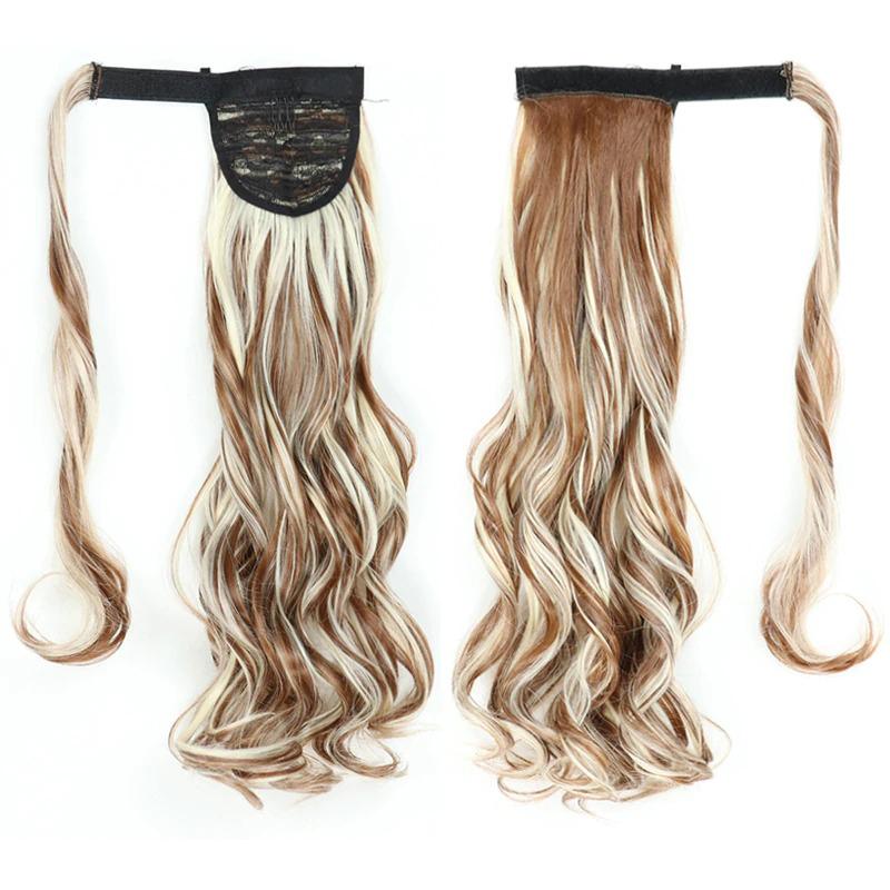 Long Straight Clip-In Ponytail Extension – 22 Inch High-Temperature Fiber for Volume and Length