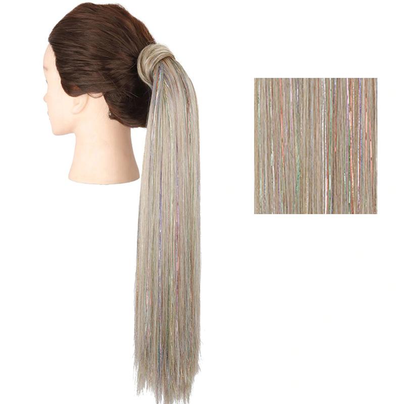 Long Straight Clip-In Ponytail Extension – 22 Inch High-Temperature Fiber for Volume and Length