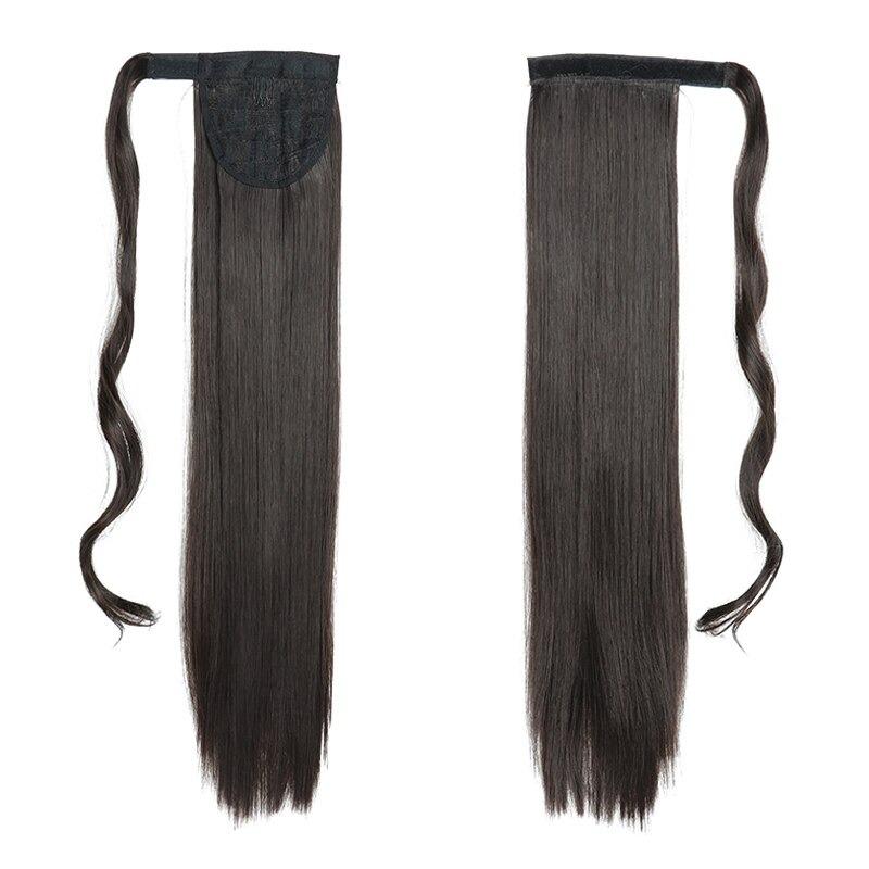 Long Straight Clip-In Ponytail Extension – 22 Inch High-Temperature Fiber for Volume and Length
