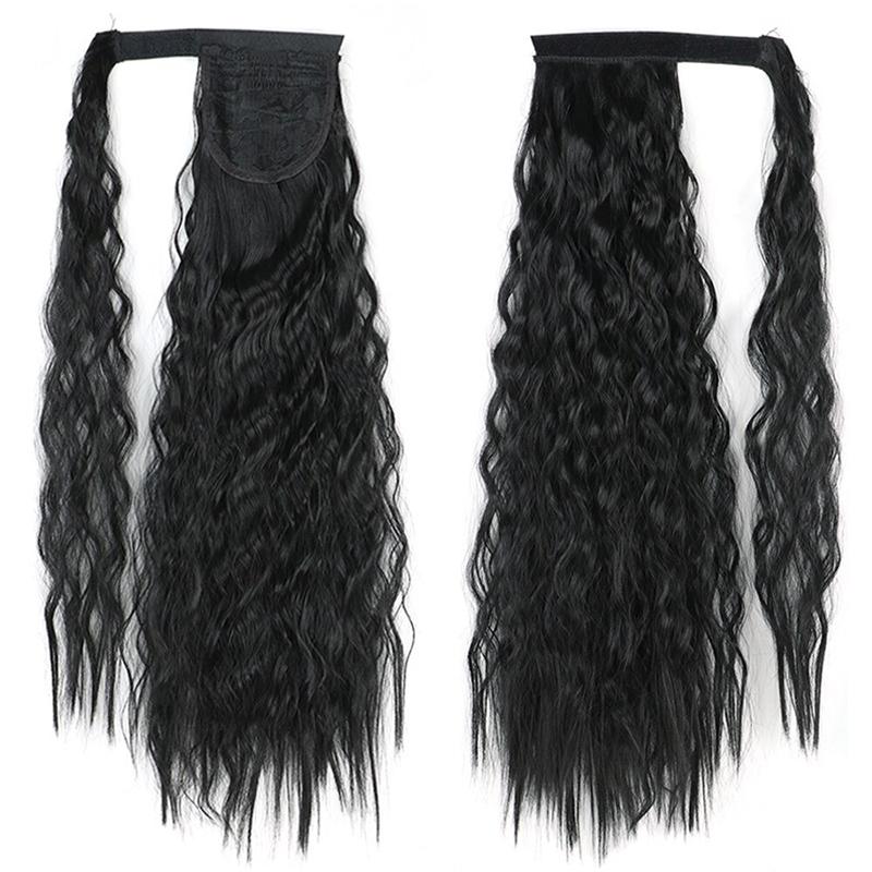 Long Straight Clip-In Ponytail Extension – 22 Inch High-Temperature Fiber for Volume and Length