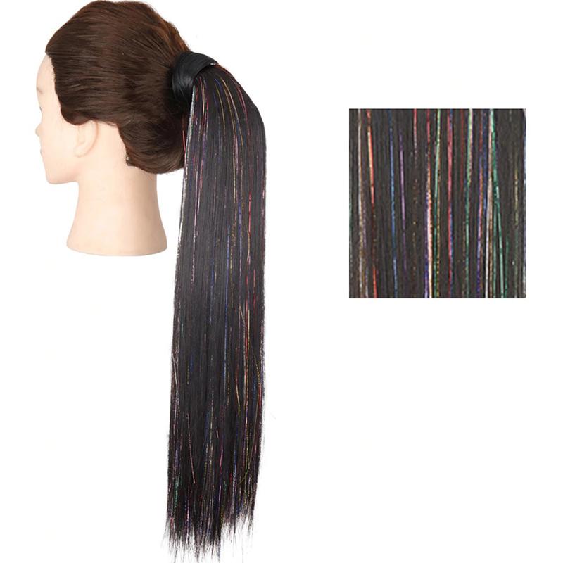 Long Straight Clip-In Ponytail Extension – 22 Inch High-Temperature Fiber for Volume and Length