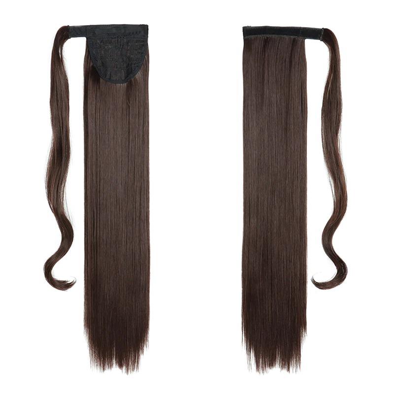 Long Straight Clip-In Ponytail Extension – 22 Inch High-Temperature Fiber for Volume and Length