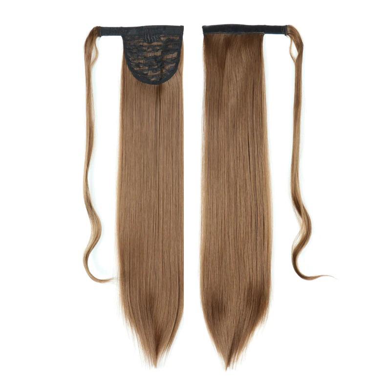 Long Straight Clip-In Ponytail Extension – 22 Inch High-Temperature Fiber for Volume and Length