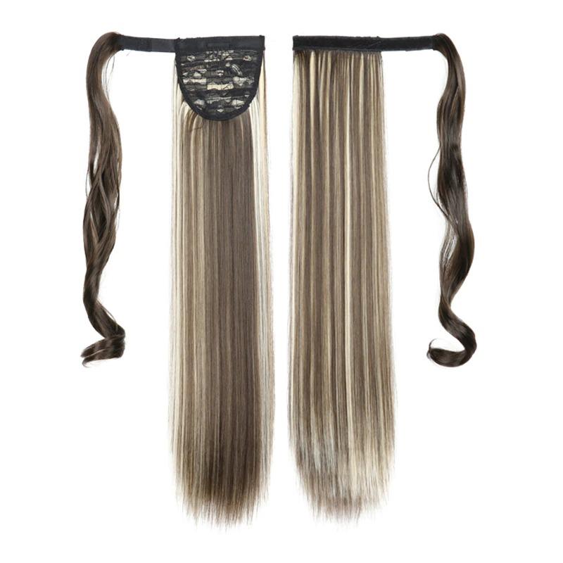 Long Straight Clip-In Ponytail Extension – 22 Inch High-Temperature Fiber for Volume and Length