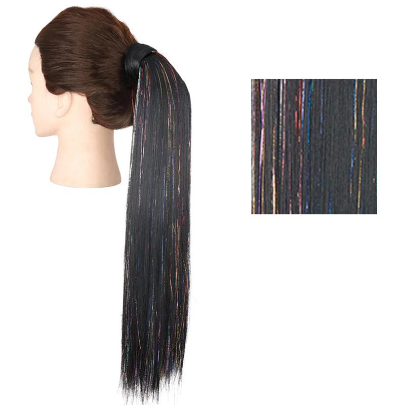 Long Straight Clip-In Ponytail Extension – 22 Inch High-Temperature Fiber for Volume and Length