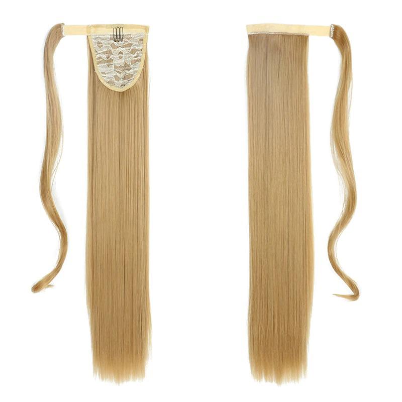Long Straight Clip-In Ponytail Extension – 22 Inch High-Temperature Fiber for Volume and Length