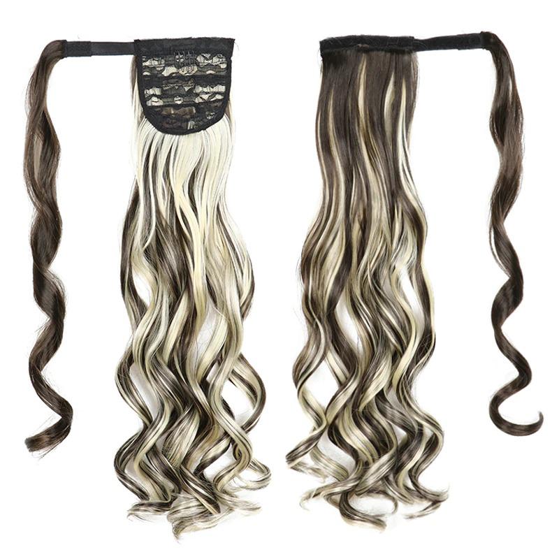Long Straight Clip-In Ponytail Extension – 22 Inch High-Temperature Fiber for Volume and Length