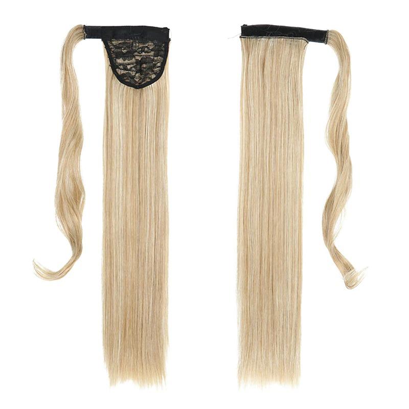 Long Straight Clip-In Ponytail Extension – 22 Inch High-Temperature Fiber for Volume and Length