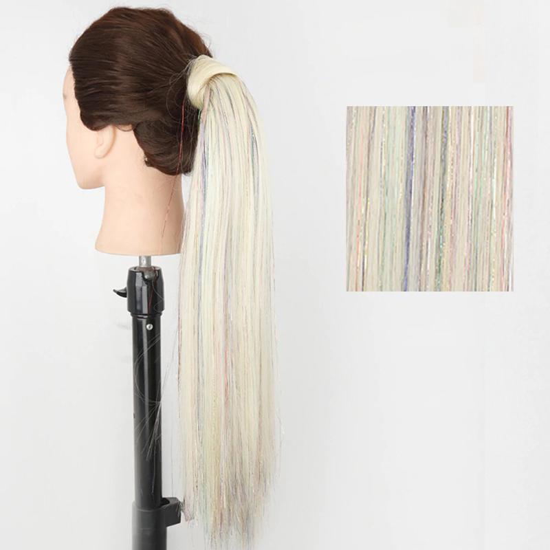 Long Straight Clip-In Ponytail Extension – 22 Inch High-Temperature Fiber for Volume and Length