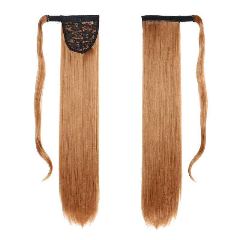 Long Straight Clip-In Ponytail Extension – 22 Inch High-Temperature Fiber for Volume and Length
