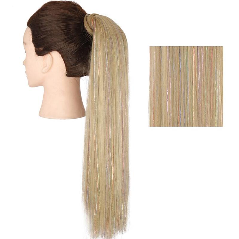 Long Straight Clip-In Ponytail Extension – 22 Inch High-Temperature Fiber for Volume and Length
