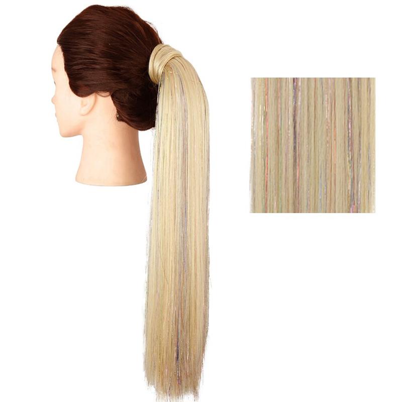 Long Straight Clip-In Ponytail Extension – 22 Inch High-Temperature Fiber for Volume and Length