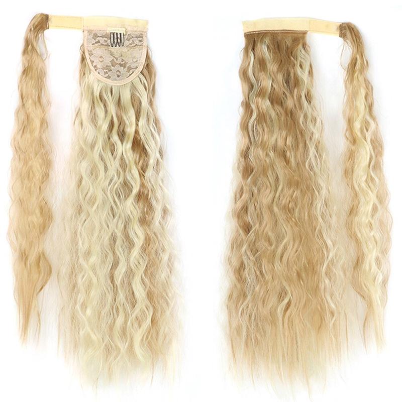 Long Straight Clip-In Ponytail Extension – 22 Inch High-Temperature Fiber for Volume and Length