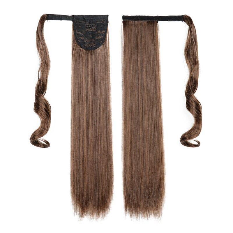 Long Straight Clip-In Ponytail Extension – 22 Inch High-Temperature Fiber for Volume and Length