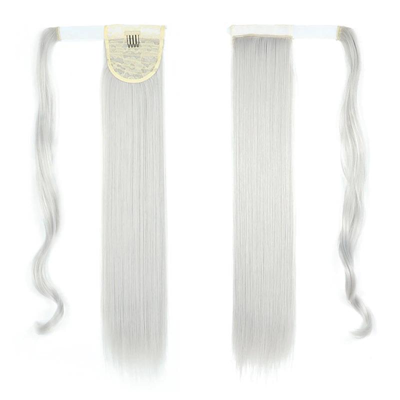 Long Straight Clip-In Ponytail Extension – 22 Inch High-Temperature Fiber for Volume and Length