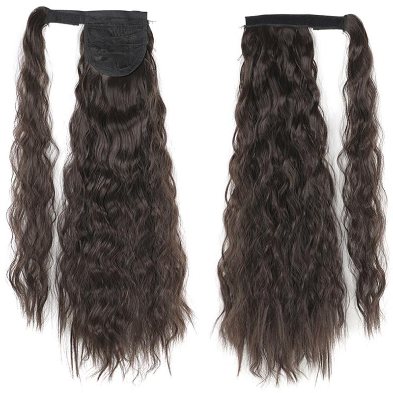 Long Straight Clip-In Ponytail Extension – 22 Inch High-Temperature Fiber for Volume and Length